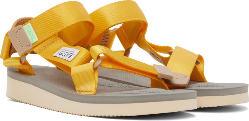 Suicoke Yellow & Beige DEPA-Cab Sandals - Picture 4