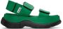 SUNNEI SSENSE Exclusive Green Platform Sandals - Thumbnail 1