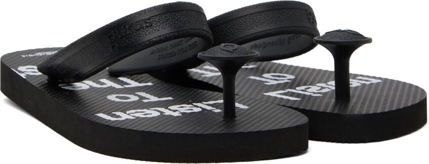 TAKAHIROMIYASHITA TheSoloist. Black gurus Japan Edition Flip Flops - Picture 2