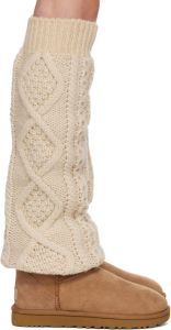 Tao Brown & Beige Ugg Edition Cable Knit Boots