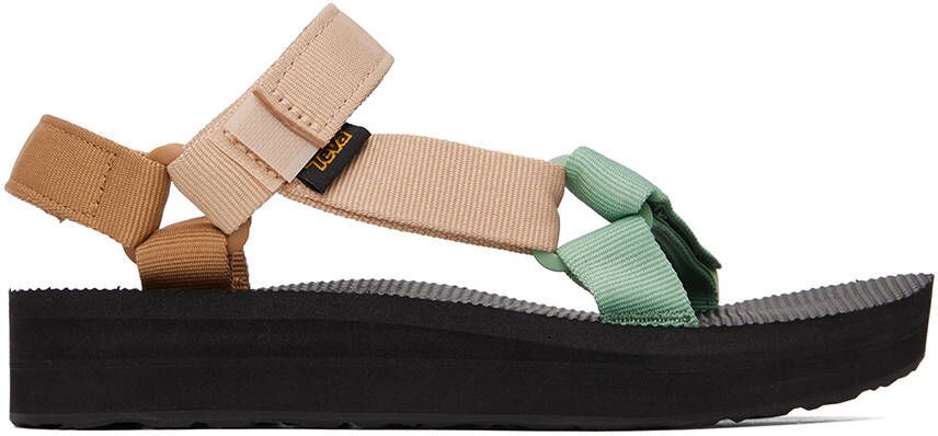 Teva Pink & Green Midform Universal Sandals