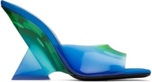 The Attico Blue Cheope Heeled Mules