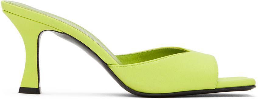 The Attico Green Anais Heeled Sandals