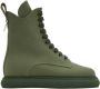 The Attico Green Canvas Selene Ankle Boots - Thumbnail 1