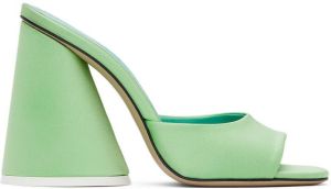 The Attico Green Luz Heeled Sandals