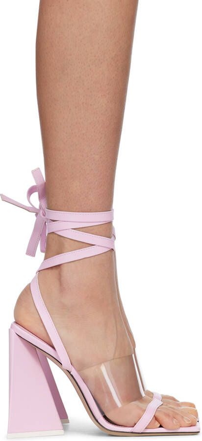 The Attico Pink Isa Heeled Sandals