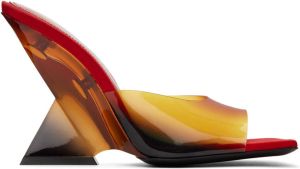 The Attico Red Cheope Heeled Mules
