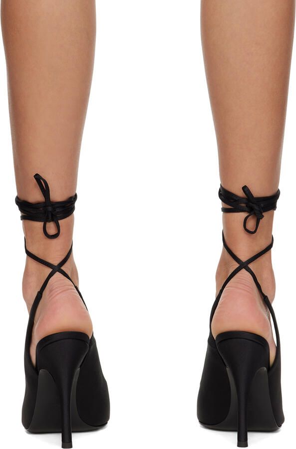 The Attico Black Venus Slingback Heels