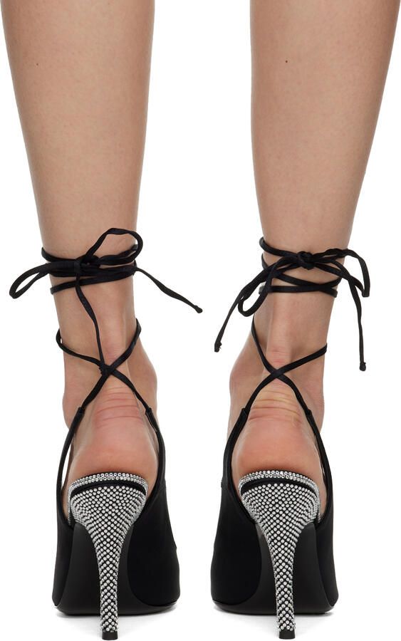 The Attico Black Venus Slingback Heels - Picture 5