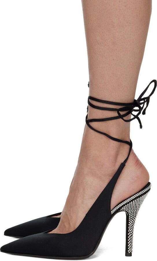 The Attico Black Venus Slingback Heels - Picture 2