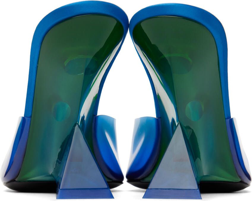 The Attico Blue Cheope Heeled Mules