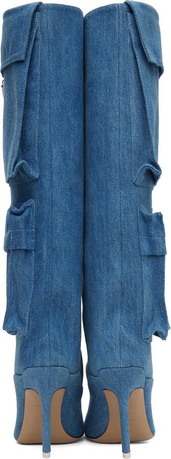 The Attico Blue Sienna Boots - Picture 3