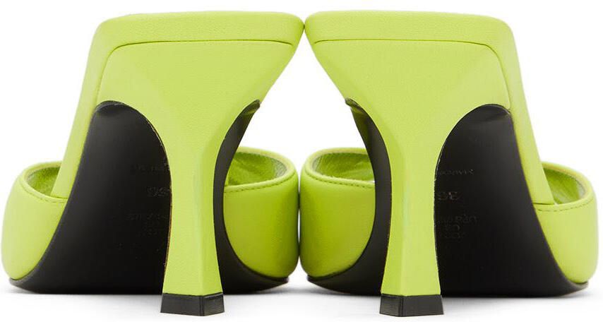 The Attico Green Anais Heeled Sandals