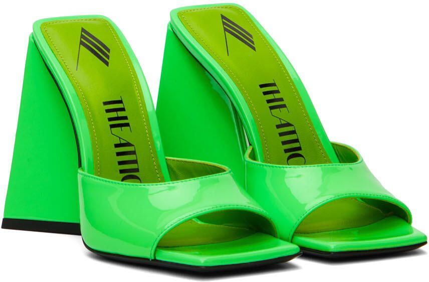 The Attico Green Devon Heeled Sandals - Picture 2