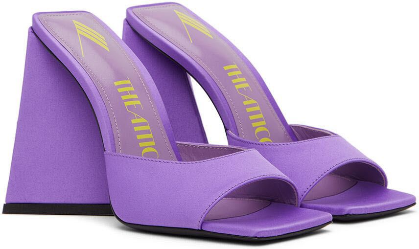 The Attico Purple Devon Heeled Sandals - Picture 3