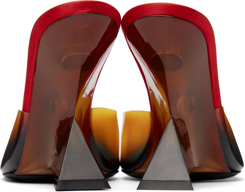 The Attico Red Cheope Heeled Mules