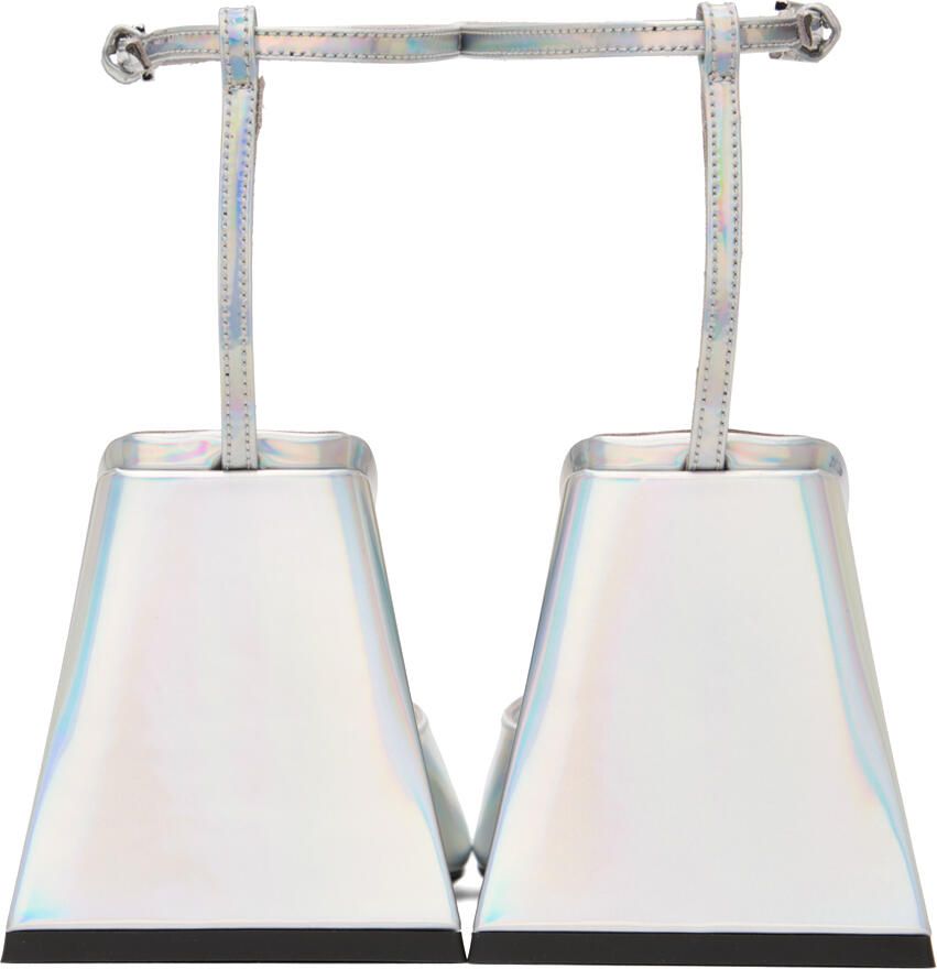 The Attico Silver Piper Heeled Sandals
