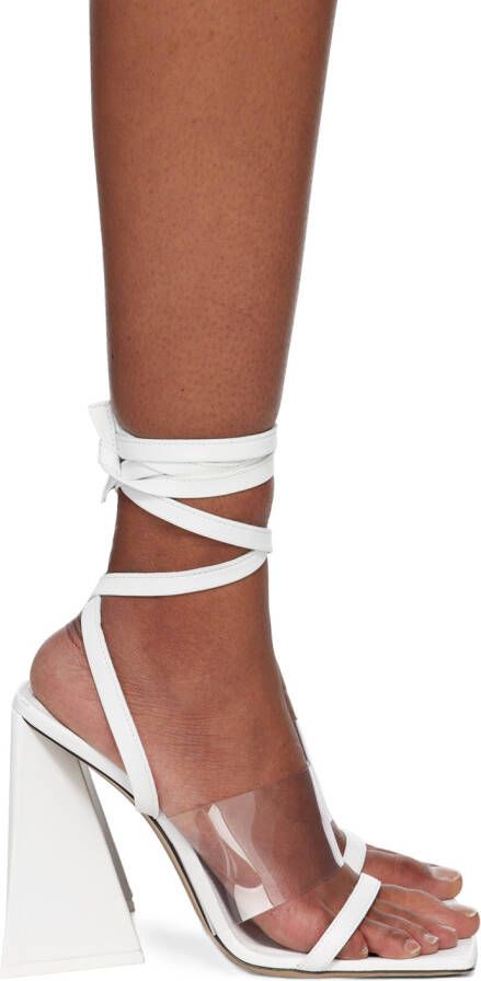 The Attico White Isa Heeled Sandals