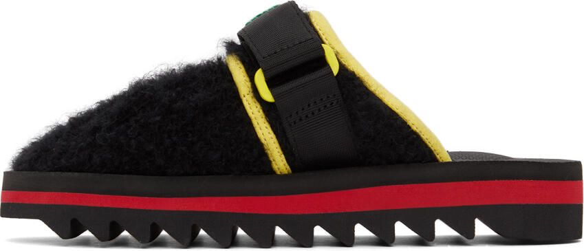 The Elder Statesman Black Suicoke Edition Dyed Zavo Slippers - Picture 4