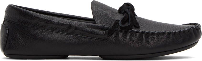 The Row Black Lucca Loafers