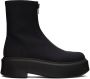 The Row Black Nylon Zipped Boots - Thumbnail 1