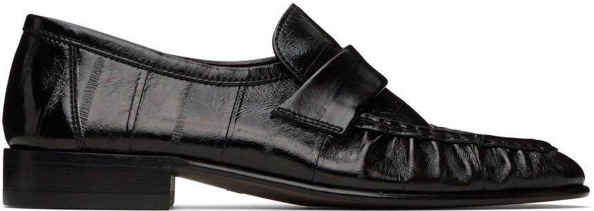 The Row Black Soft Loafers - Picture 8
