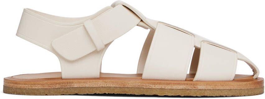 The Row Off-White Fisherman Sandals