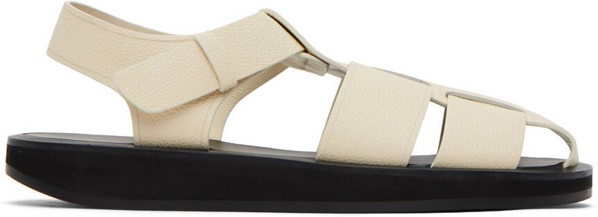 The Row Black Leather Fisherman Sandals - Picture 11