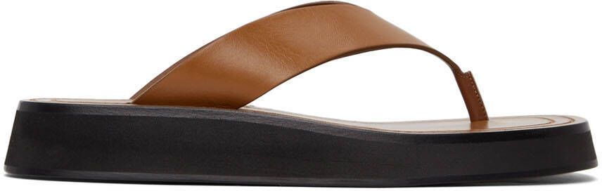 The Row Tan Ginza Sandals