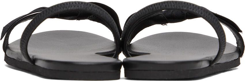 The Row Black Bow Sandals