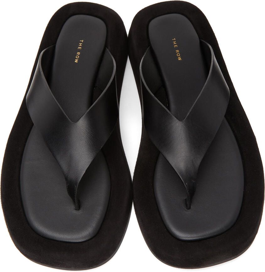 The Row Black Ginza Sandals