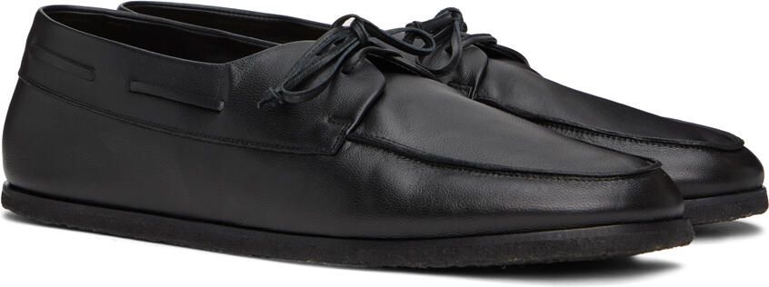 The Row Black Sailor Loafers