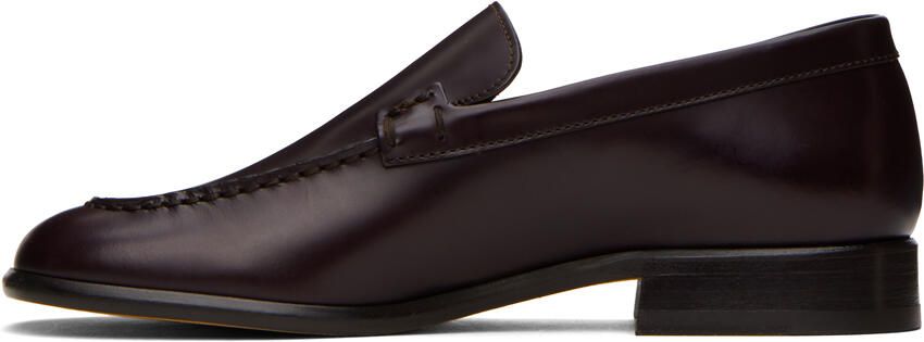The Row Burgundy Mensy Loafers - Picture 3