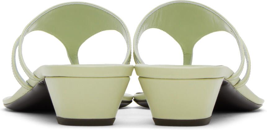 The Row Green Thong Heeled Sandals
