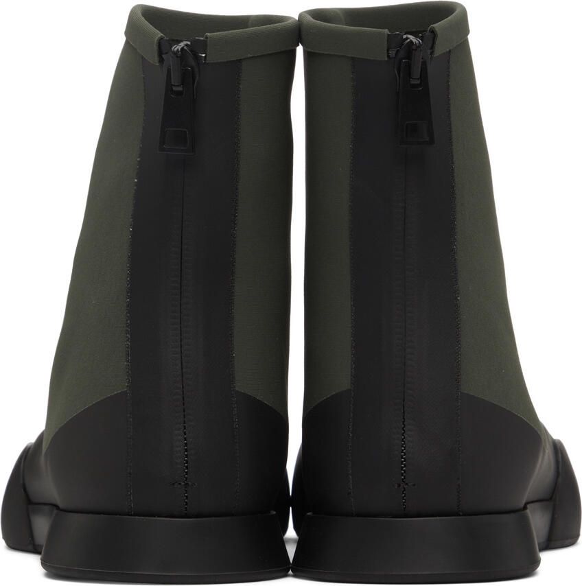 The Row Khaki TR Ankle Boots