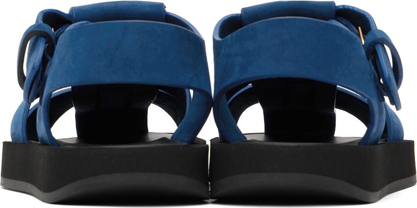 The Row Kids Blue Fisherman Sandals