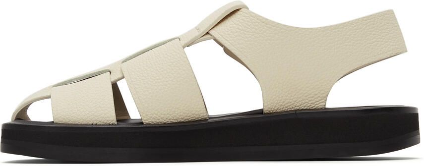 The Row Black Leather Fisherman Sandals - Picture 9