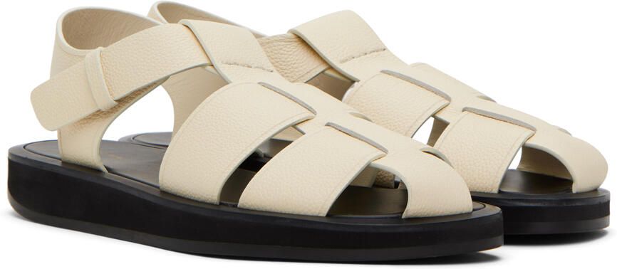 The Row Black Leather Fisherman Sandals - Picture 7