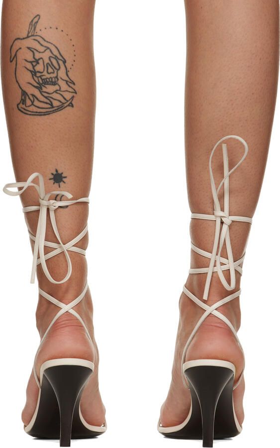 The Row Off-White Maud Heeled Sandals - Picture 3