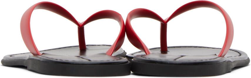 The Row Red & Black Beach Sandals - Picture 2