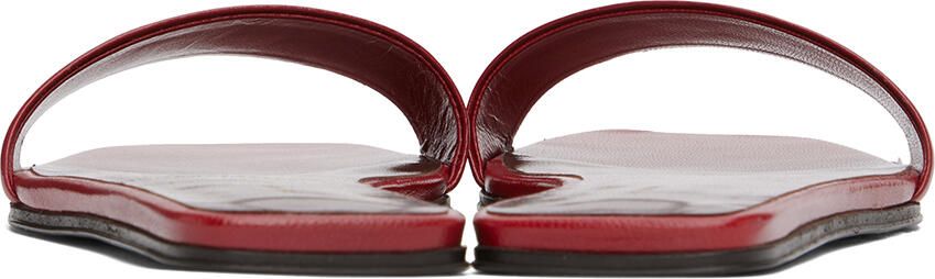 The Row Red Chocolate Sandals