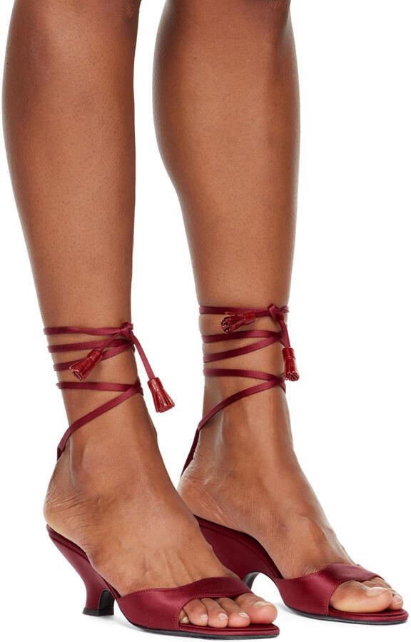 The Row Red Wedge Heeled Sandals