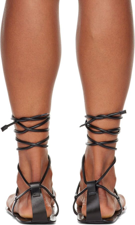 The Row SSENSE Exclusive Black Knots Sandals - Picture 5