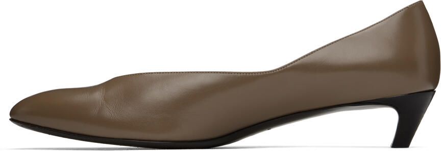 The Row Taupe Kitten Heel Pumps - Picture 3