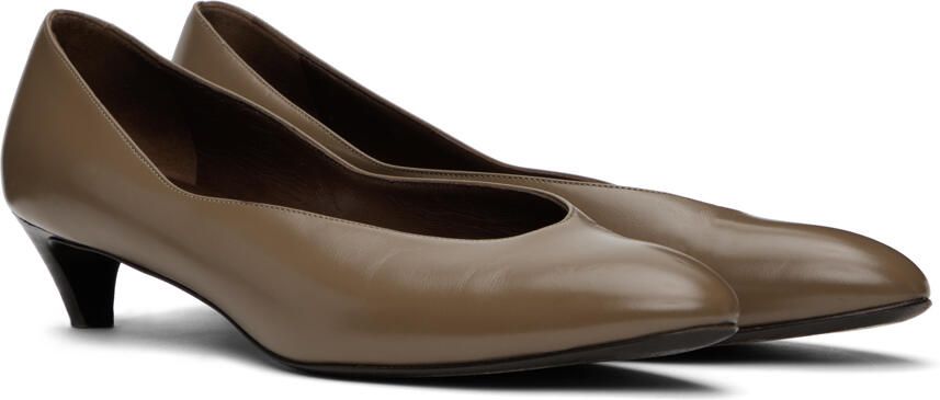 The Row Taupe Kitten Heel Pumps - Picture 2