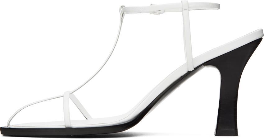 The Row White T Bar Heeled Sandals - Picture 3