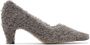 TheOpen Product Gray Curly Shearling Heels - Thumbnail 1