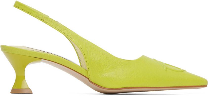 TheOpen Product Green Slingback Heels