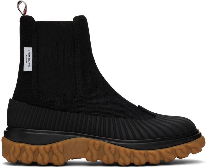 Thom Browne Black Duck Chelsea Boots
