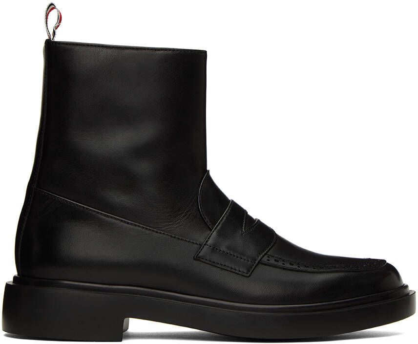 Thom Browne Black Penny Loafer Boots